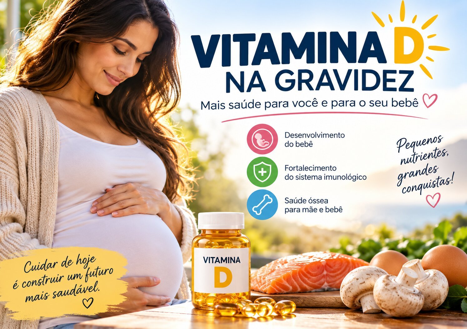 Vitamina D na Gravidez: Por Que é Importante e o Que Considerar