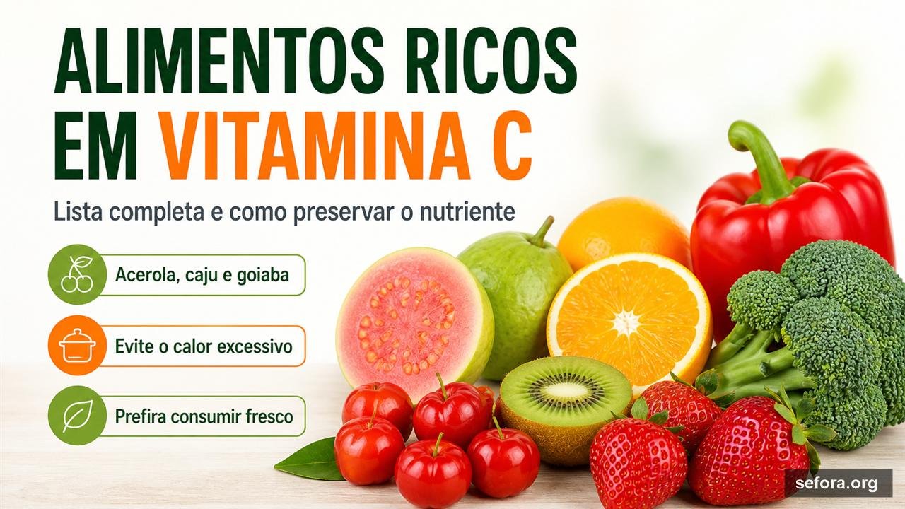 Alimentos Ricos em Vitamina C: Lista Completa e Como Preservar o Nutriente